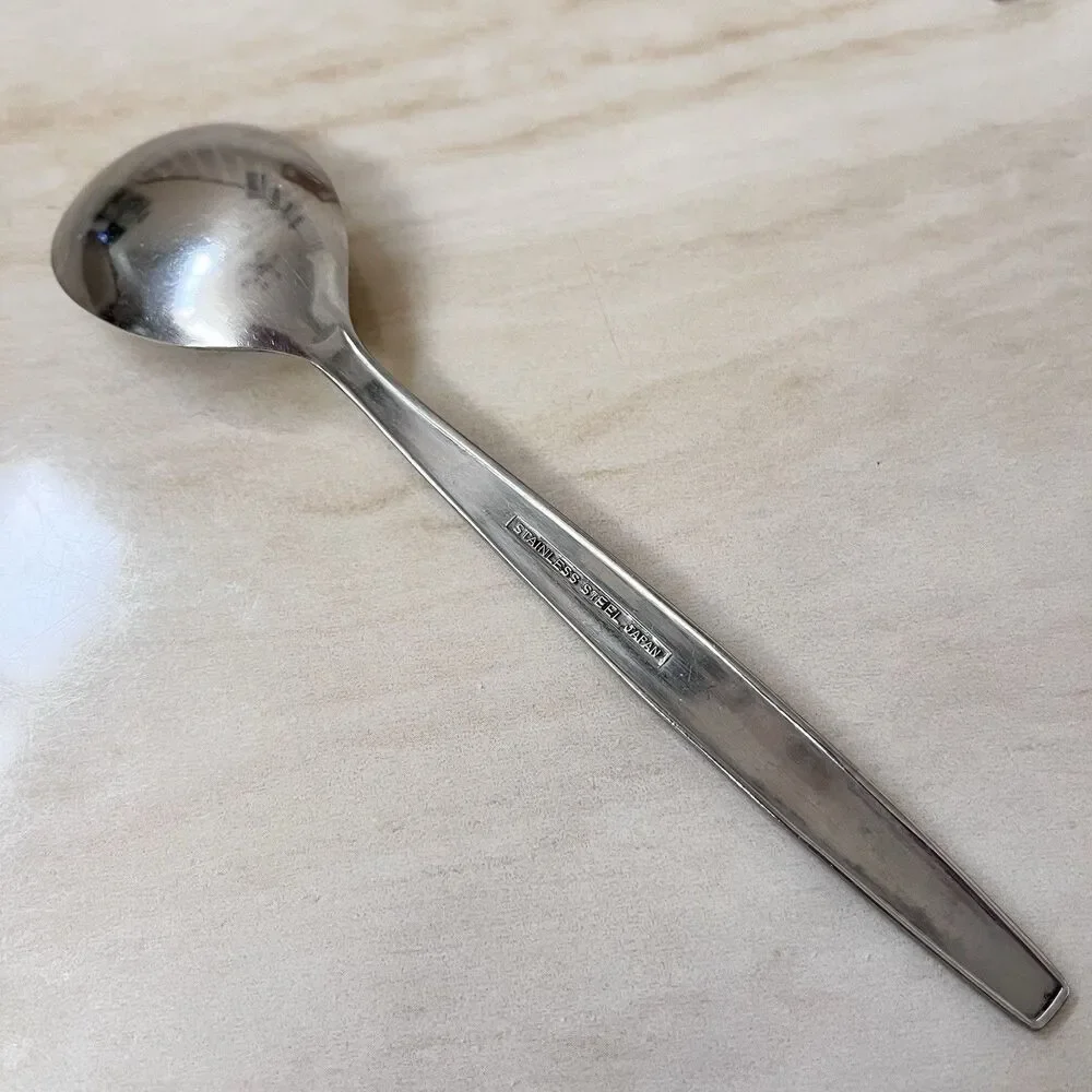 Vintage Rose Vine Japan Stainless Flatware UNF205 9pc Teaspoon+ 1pc Sugar Spoon